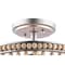 Jonathan Y Allie 14" 3-Light Bohemian Farmhouse Wood Bead/Iron LED Semi Flush Mount, Antique Silver/Light Taupe JYL9020B - alternate 11