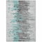 Homeroots 9' X 12' Teal Blue Charcoal And Silver Abstract Washable Indoor Outdoor Area Rug 582414 - alternate 8