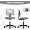 Simple Deluxe Low-Back Mesh Armless Office Chair, Swivel Rolling Computer Chair No Arms with Lumbar Support 3A88FNCHAIRC2077GY01 - alternate 7