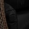 Leisuremod Mendoza Dark Brown Wicker Hanging 2 person Egg Swing Chair with Black Cushions MSCDBR-53BL - alternate 9