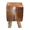 Bali & Pari Scotlyn Genuine Goat Leather Footstool 260-13894-ZORO - alternate 8