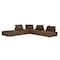 Homeroots Modern Chocolate Brown Floor Pillow Modular Sectional Sofa 473575 - alternate 5