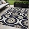 Homeroots 5' X 8' Black Ivory And Taupe Medallion Washable Indoor Outdoor Area Rug 589591 - alternate 1