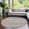 Homeroots 8' Brown And Beige Round Southwestern Washable Indoor Outdoor Area Rug 587514 - alternate 8