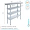 Amgood 14in D x 36in L Stainless Steel Table, Three Undershelves AMG WT-1436-3SH-Z - alternate 7