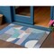 Homeroots 3' X 5' Sky Blue Teal Blue And Brown Geometric Washable Indoor Outdoor Area Rug 616742 - alternate 1