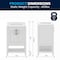 Flash Furniture Vega 24in. Vanity w/Sink, Soft Close Doors & Open Shelf, Carrara Marble, Gold Hardware, White/White FS-VEGA24-WH-HDGLD-GG - alternate 10