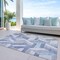 Homeroots 8' X 10' Denim Blue Geometric Washable Indoor Outdoor Area Rug 608061 - alternate 8