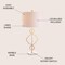 Jonathan Y July 31" Modern Contemporary Metal LED Table Lamp, Gold Painting JYL3026A - alternate 14