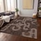 Homeroots 10' X 14' Chocolate And Beige Geometric Washable Indoor Outdoor Area Rug 614040 - alternate 9