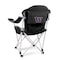 Picnic Time Family Of Brands NCAA Washington Huskies Reclining Camp Chair - Beach Chair for AdultsBlack with Gray Accents 803-00-175-624-0 - alternate 1