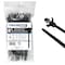 Kable Kontrol Winged Push Mount Cable Zip Ties, 8 in L, 2.25 in Max Bundle Dia., Black, Nylon 6-6, 100 PK wpmt-08-50-100-bk - alternate 1