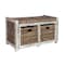 Happimess Rustic 30in 2 Drawer Wicker Storage Bench, Gray HPM9100A - alternate 5