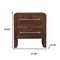 Homeroots 23" Brown Solid Wood Two Drawer Nightstand 701721 - alternate 9