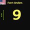 Aacc Self-Adhesive Vinyl Number: 9, Size: 26 cm. Color: Yellow Font: Anders, 8PK AACC-Anders-N9-Yellow-M26x8 - alternate 1