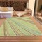Homeroots 10' X 14' Sage Brown And Sky Blue Striped Washable Indoor Outdoor Area Rug 614952 - alternate 7
