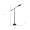 Homeroots 61" Black Adjustable Swing Arm Floor Lamp With Black Cone Shade 523593 - alternate 8