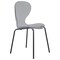 Leisuremod Modern Oyster Transparent Side Dining Side Chair with Black Base in Transparent Black OCB-17TBL - alternate 1