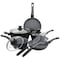 Oster 10 Piece Non-Stick Aluminum Cookware Set in Black and Grey Speckle 127710.1 - alternate 1