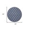 Homeroots 5' Blue Round Floral Indoor Outdoor Area Rug 572825 - alternate 8