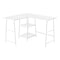 Homeroots 47" White Wood and Metal Corner Trestle Computer Desk 489994 - alternate 1