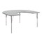 Flash Furniture Commercial Adjustable Height Horseshoe Activity Table-Standard Legs in Gray XU-A6066-HRSE-GRY-T-A-GG - alternate 1