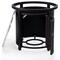 Leisuremod Walbrooke Black Patio Round Tank Holder with Slats Design, Black WHS24BL - alternate 8