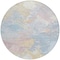 Homeroots 8' Sky Blue Beige And Gold Round Abstract Washable Indoor Outdoor Area Rug 618552 - alternate 8
