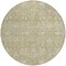 Homeroots 8' Taupe And Beige Round Floral Washable Indoor Outdoor Area Rug 604685 - alternate 8