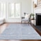 Homeroots 3' X 5' Sky Blue And Denim Blue Striped Washable Indoor Outdoor Area Rug 587962 - alternate 7