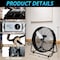 Edendirect 30in. 11000 CFM Heavy Duty High Velocity Drum Fan3 Speeds, 360 Deg Tilt, Black ZRFGD-30-Black - alternate 8
