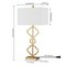 Jonathan Y Selina 32" Iron Ogee Trellis Modern LED USB Table Lamp, Gold Painting JYL3071A - alternate 13