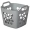 Basicwise Flexible Plastic Laundry Basket - Square Storage Hamper with Side Handles for Easy Carrying QI003857.GY - alternate 10