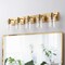 Jonathan Y Irving 36" 5-Light Seeded Glass/Iron Modern Contemporary LED Vanity Light, Brass Gold JYL7620D - alternate 9