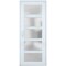 Vdomdoors Front Exterior Prehung FiberGlass Door Frosted Glass / Manux 8002 White Silk / Office Commercial an MANUX8002EXD-WS-W36 x H80-RH - alternate 4