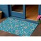 Homeroots 3' X 5' Teal Blue Ivory And Pink Floral Washable Indoor Outdoor Area Rug 597848 - alternate 1