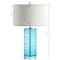 Jonathan Y Cole 27.5" Modern Fused Glass Cylinder LED Table Lamp, Turquoise, 2PK JYL4016A-SET2 - alternate 9