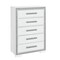 Homeroots 33" Silver Wood Five Drawer Dresser 633695 - alternate 6