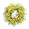 Homeroots 27" Green And Yellow Fern Artificial Wreath 516100 - alternate 1