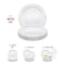 Smarty Had A Party 7.5" White with Gold Vintage Rim Round Disposable Plastic Appetizer/Salad Plates (120 Plates), 120PK 867G-CASE - alternate 11