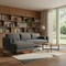 Homeroots 102" Gray Fabric Sofa With Brown Legs 641041 - alternate 7