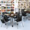 Regency Square Kee Mobile Adjustable Classroom Table W/ 4 Andy Chairs, 30 in W, 30 in L, Neo Walnut TB3030NWAPCGY40BK - alternate 6
