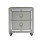 Homeroots 28" Solid and Manufactured Wood And Mirrored Glass Nightstand 383983 - alternate 1