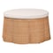 Bali & Pari Palm Scallop Natural Rattan Ottoman, 32" Round 259-14090-ZORO - alternate 1