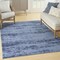 Homeroots 6' X 9' Denim Blue And Navy Blue Abstract Indoor Outdoor Area Rug 545504 - alternate 9