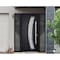 Vdomdoors Steel Door Deux 6500 Black 2 Sidelight Exterior Windows Stainless Inserts Single Modern Painted-W12 DEUX6500EXD-BLK-W12+36+12 x H80-Left-hand Inswing - alternate 6
