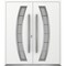 Vdomdoors Metal Double Doors Deux 6500 White Enamel Frosted Glass Entry Modern Painted (W72xH96) Right hand O DEUX6500DEXD-BEM-W72xH96-RH-O - alternate 1