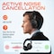 Delton Wireless Active Noise Cancelling Bluetooth Stereo Computer Headphones/Headset, Black M201 - alternate 8