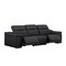Homeroots 107" Black Top Grain Leather Reclining USB Sofa 643696 - alternate 6
