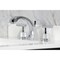 Kingston Brass Widespread Bathroom Faucet with Knurled Handle and Brass Pop-Up, Polished Chrome KS4981KNL - alternate 6